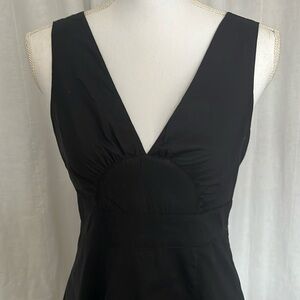 #Garnet Hill #blackdress in black 100% cotton size 6Petite fully lined